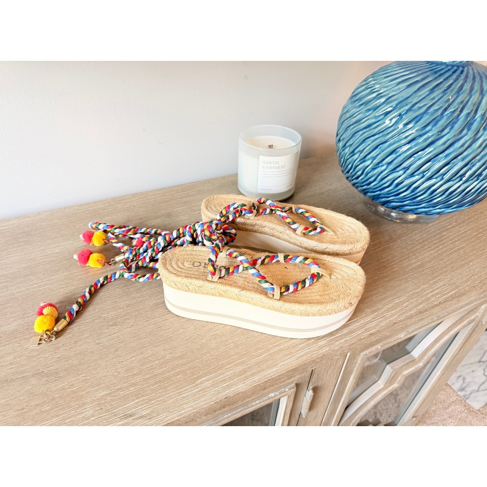 O Bag Platform Espadrille Rope Sandals Women Multi-color EU 37